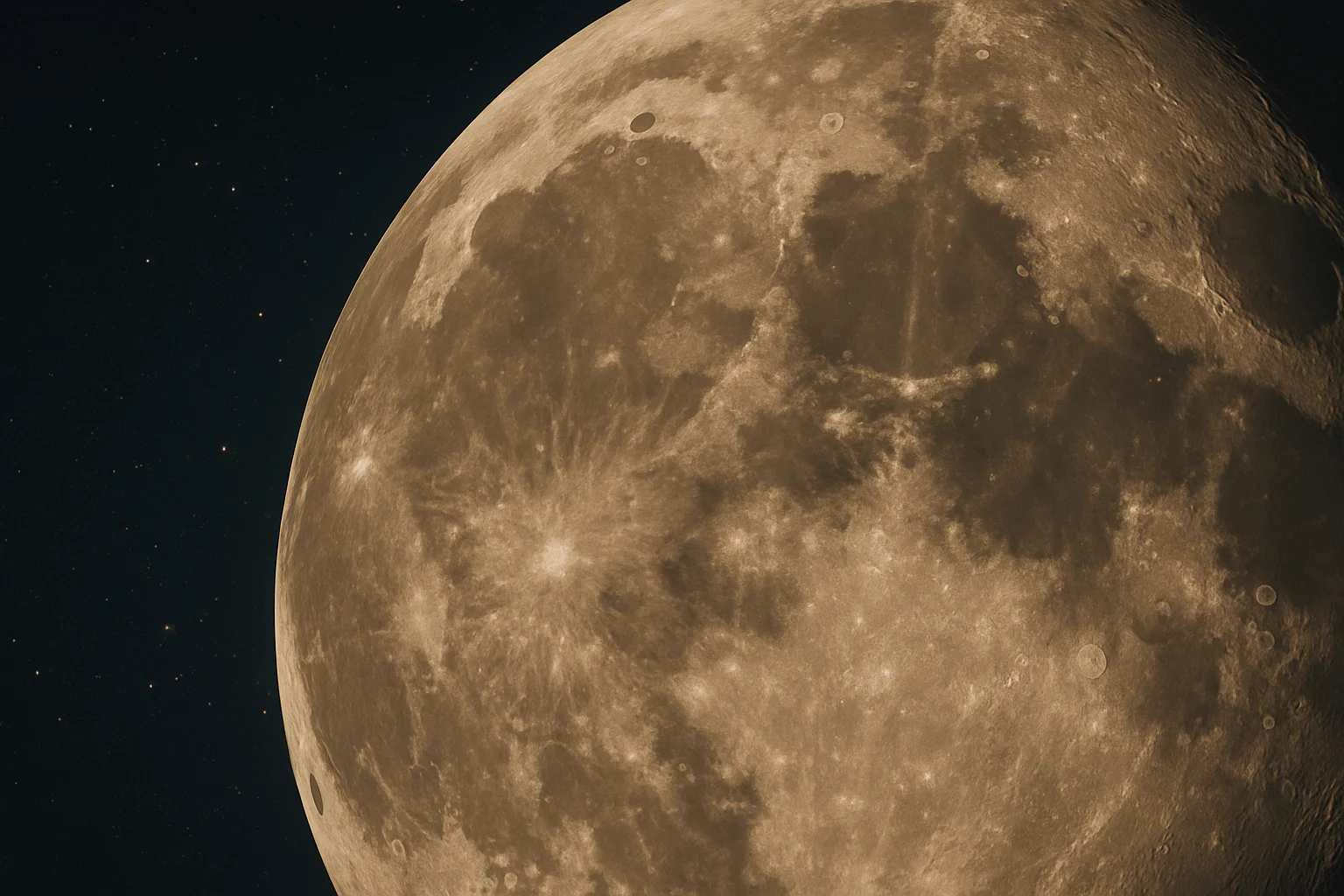 Primer plano detallado de la superficie lunar, mostrando cráteres y mares en una toma parcial del satélite.